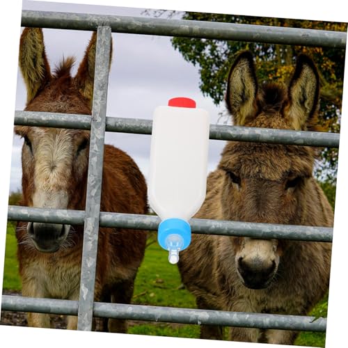 HOODANCOS Hängende Fütterungsflasche für Lämmer und Kälber Lebensmittelechter Weicher Sauger für Schafe Ziegen und Rinder Leicht zu Befüllen Sicher und Langlebig Praktisch für von HOODANCOS
