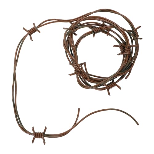 HOODANCOS Halloween Deko Fake Stacheldraht Girlande Braun Realistische Barbed Wire Party Dekoration Sichere Halloween Requisite für Grusel Motto für Haus Party Haunted House HOODANCOS Halloween Deko Fake Stacheldraht Girlande Braun Realistische Barbed Wire Party Dekoration Sichere Halloween Requisite für Grusel Motto für Haus Party Haunted House von HOODANCOS