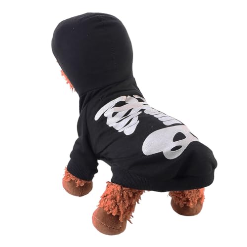 HOODANCOS Halloween Haustierkostüm Leuchtendes Skelett Design Atmungsaktive Welpenkleidung aus Komfortabler Jumpsuit für Kleine und Mittlere Hunde für Halloween Party und Fotoshootings HOODANCOS Halloween Haustierkostüm Leuchtendes Skelett Design Atmungsaktive Welpenkleidung aus Komfortabler Jumpsuit für Kleine und Mittlere Hunde für Halloween Party und Fotoshootings von HOODANCOS