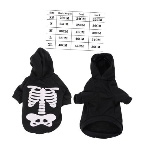 HOODANCOS Halloween Leuchtendes Skelett Hundekostüm für Kleine und Mittelgroße Hunde Atmungsaktiver Pet Jumpsuit mit Lustigem Schädel-Design für Halloween-Party und Outdoor-spaziergänge HOODANCOS Halloween Leuchtendes Skelett Hundekostüm für Kleine und Mittelgroße Hunde Atmungsaktiver Pet Jumpsuit mit Lustigem Schädel-Design für Halloween-Party und Outdoor-spaziergänge von HOODANCOS