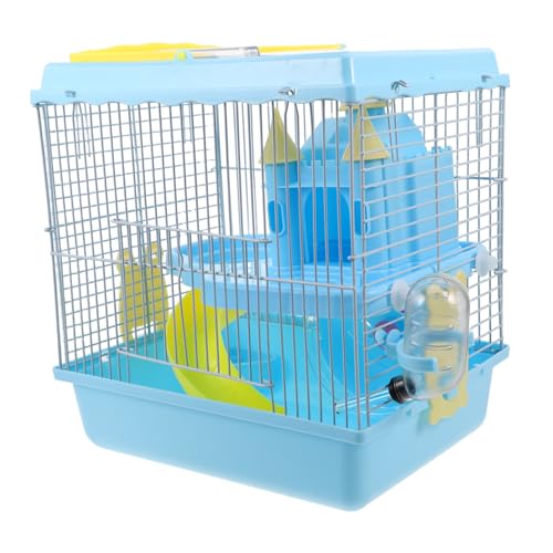 HOODANCOS Hamsterkäfig Mehrstöckig mit Rutsche und Laufrad Großes Kleintiergehege mit Integriertem Wasserspender und Futternapf Geeignet für Hamster Mäuse Meerschweinchen zur Aktiven Haltung von HOODANCOS