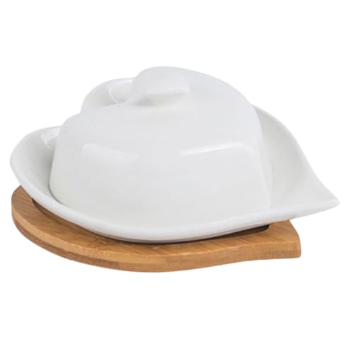 HOODANCOS Herzförmige Keramik Butterplatte mit Deckel Luftdicht Verschließbar Stilvolle Butterdose für Küche Dessert Snackaufbewahrung Weißes Porzellan Elegantes Küchenaccessoire HOODANCOS Herzförmige Keramik Butterplatte mit Deckel Luftdicht Verschließbar Stilvolle Butterdose für Küche Dessert Snackaufbewahrung Weißes Porzellan Elegantes Küchenaccessoire von HOODANCOS