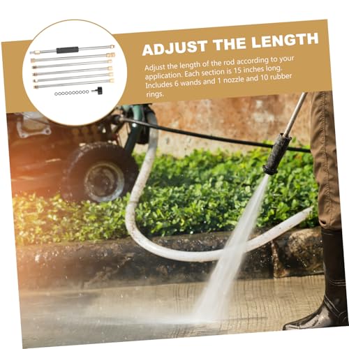 HOODANCOS Hochdruckreiniger Verlängerungsstab mit Anschluss Robust und Langlebig Kompatibel mit Druckreinigern für Autowäsche Terrasse Einfahrt und Dachreinigung von HOODANCOS