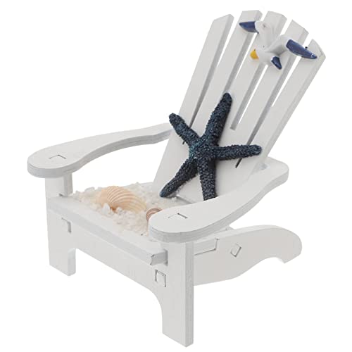 HOODANCOS Holz Strandstuhl Liegestuhl Wohnkultur Tischdekoration für Wohnzimmer Schlafzimmer Kreatives Holzhandwerk mit Sternenmuster Mediterraner von HOODANCOS