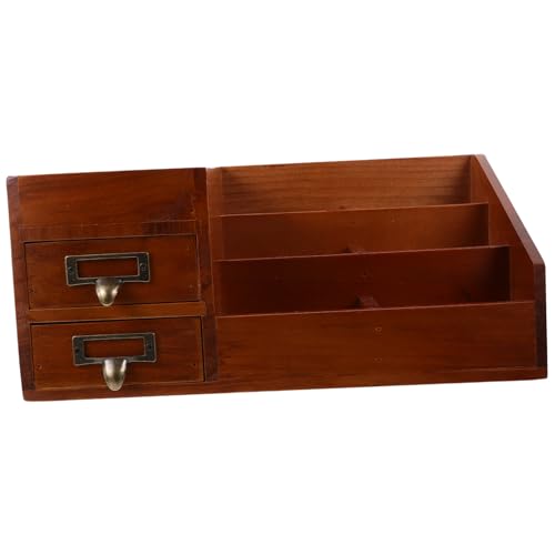 HOODANCOS Holz-schminkorganizer Mit Zwei Dekorativer Und Praktischer Kosmetikaufbewahrungsbehälter Für Schmuck Und Büroutensilien Für Schminktisch Und Desktop-deko HOODANCOS Holz-schminkorganizer Mit Zwei Dekorativer Und Praktischer Kosmetikaufbewahrungsbehälter Für Schmuck Und Büroutensilien Für Schminktisch Und Desktop-deko von HOODANCOS