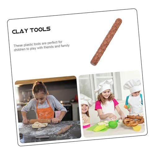 HOODANCOS Holzroller für Töpfern Clay Accessory Natürlicher Holz textur Roller mit Kreativen Mustern Langlebiges DIY Werkzeug für Tonmodellierung Geeignet für Keramikgestaltung und von HOODANCOS