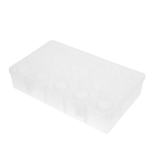 HOODANCOS 45gitter Klarer Kunststoff Organizer Mit Fächern Verstellbare Trennwände Für Schmuck Perlen Und Bastelzubehör Kompakte Aufbewahrungsbox Für Makeup Und Nagelkunst Transparent von HOODANCOS