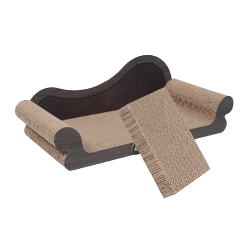 HOODANCOS Katzenkratzbrett Sofa Karton Katzenkratzbretter Haushaltskratzbrett Wiederverwendbarer Katzenkratzbaum Katzenkratzstuhl Katzenkratzsofa Katzenkratzbaum Für Couch Katzenkratzbäume von HOODANCOS