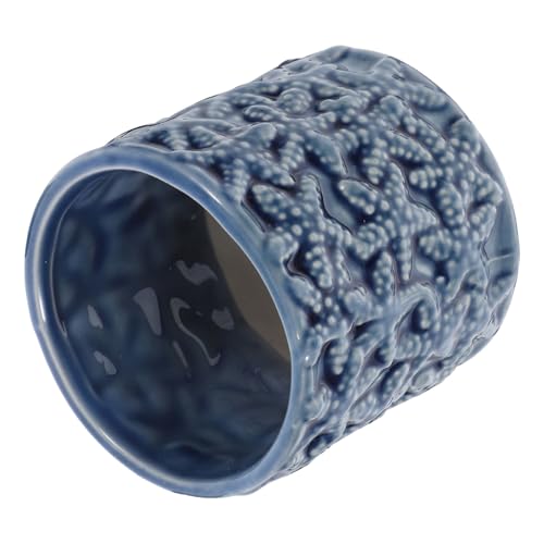 HOODANCOS Keramik Blumentopf Süßer Muschel übertopf für Drinnen und Draußen Kompakter Kaktus Sukkulenten Topf Vielseitiger Bonsai Blumenübertopf für Fensterbank Büro und Regal Dekorativer von HOODANCOS