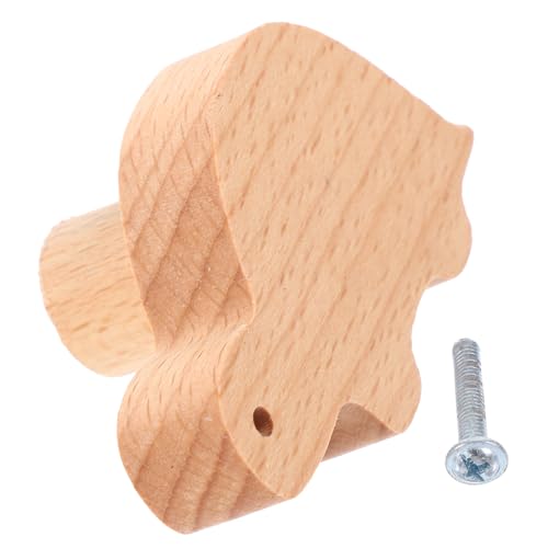 HOODANCOS Kinderzimmer Holz Schrankknöpfe mit Tiermotiv Langlebige Möbelgriffe aus Massivem Buchenholz Kindgerechte Schrankgriffe für Kommode Kleiderschrank Einfache Montage von HOODANCOS