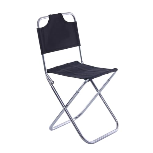 HOODANCOS Klappbarer Angelstuhl aus Robustem Aluminiumlegierung Tragbarer Campingstuhl mit Rückenlehne Faltbarer Outdoor anglersessel für Garten Angeln und Erholung Belastbar für Erwachsene von HOODANCOS
