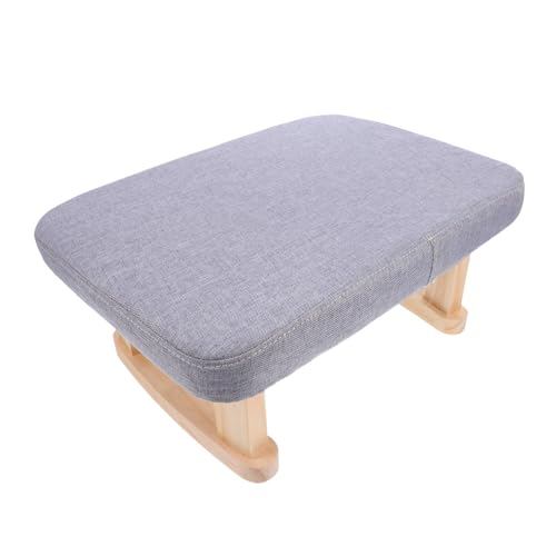 HOODANCOS Kleiner Holzfußhocker für Sofa und Schreibtisch Multifunktionaler Sitzhocker für Schuhwechsel Gepolsterter Hocker für Wohnzimmer und Eingangsbereich und Elegant von HOODANCOS