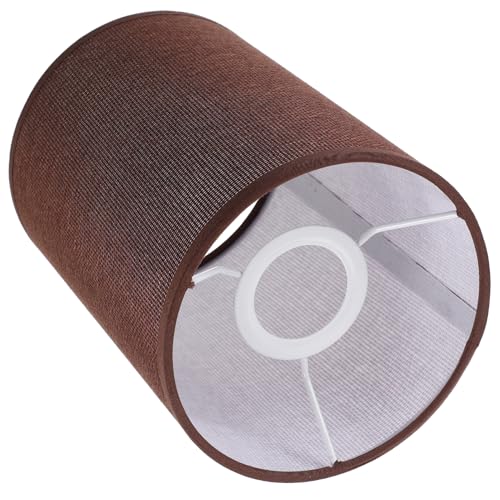 HOODANCOS Lampenschirm für Tischlampe Runde Dekorative Lampe Kaffeebraun Leicht und Installieren Geeignet für Lampen für Wohnzimmer und Schlafzimmer von HOODANCOS