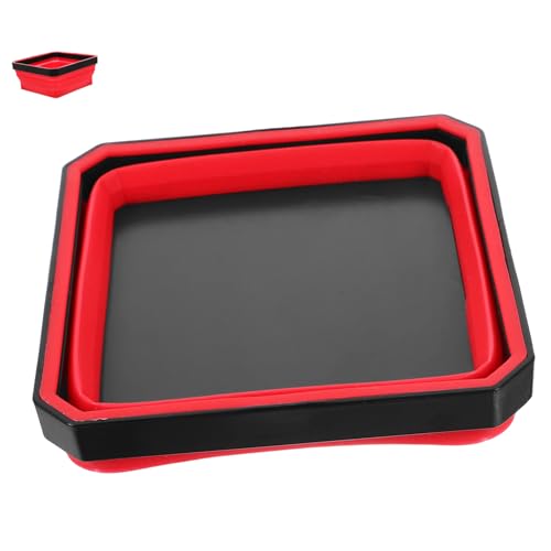HOODANCOS Magnetische Teileablage Faltbare Magnet Schale Silikon für Kleine Werkzeuge und Zubehör Praktischer Organizer für Schrauben und Kleinteile Platzsparendes Design Rot HOODANCOS Magnetische Teileablage Faltbare Magnet Schale Silikon für Kleine Werkzeuge und Zubehör Praktischer Organizer für Schrauben und Kleinteile Platzsparendes Design Rot von HOODANCOS