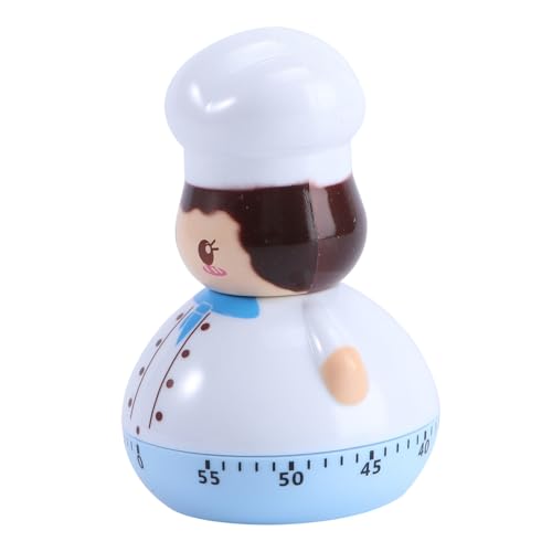 HOODANCOS Mechanischer Küchentimer Mini Chef Design Koch Back Countdown Timer Eieruhr ohne Batterie Wandhängend Küchenzeit Manager Back Kochzeit Erinnerung von HOODANCOS