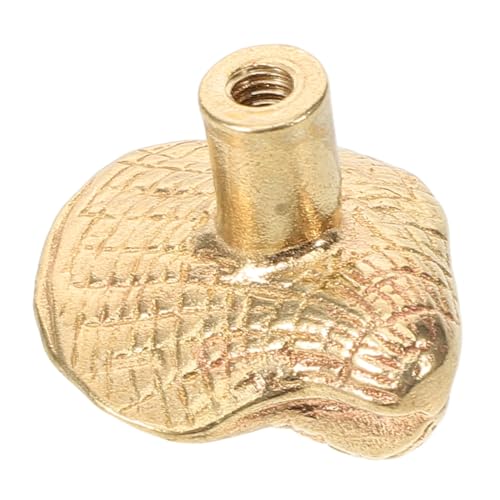 HOODANCOS Messing Muschelgriff Schubladenknopf Kompakt Robust Vielseitig für Schrank Möbel Tür Möbelknöpfe Goldfarbene Griffe für Küche Wohnzimmer von HOODANCOS