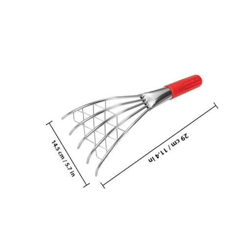 HOODANCOS Metall krallenrechen Strandgrabegabel Robust Langlebig mit Spitzen Krallen für Sand und Erde Komfortabler Holzgriff Handlich für Strand Muscheln und Gartenarbeiten von HOODANCOS