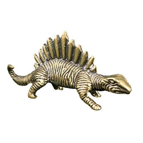 HOODANCOS Mini Dinosaur Figur aus Messing Vintage Schreibtisch Ornament für Zuhause Büro und Restaurant Dekorative Dinosaurierfigur mit Feinen Details und Langlebigem Material von HOODANCOS