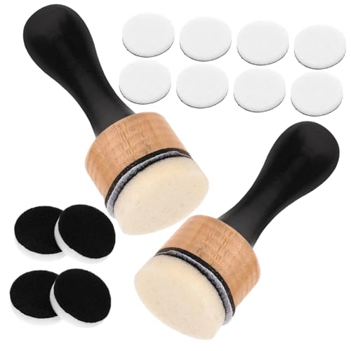 HOODANCOS Mini Schaumstoff Pads mit Griffen und Runden Ersatzschwämmen zum von für Kartenbasteln Werkzeug für Scrapbooking und Kreative Projekte von HOODANCOS