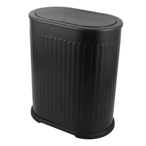 HOODANCOS Narrow Trash Can mit Pressdeckel Geruchsversiegelter Kunststoff-abfalleimer Schlankes Design für Enge Räume für Badezimmer Schlafzimmer Toilette und Büro HOODANCOS Narrow Trash Can mit Pressdeckel Geruchsversiegelter Kunststoff-abfalleimer Schlankes Design für Enge Räume für Badezimmer Schlafzimmer Toilette und Büro von HOODANCOS