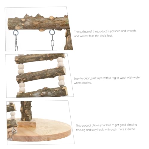HOODANCOS Natürlicher Holz Vogelspielplatz mit Sockel Mehrstöckige Papageien Sitzstange für Wellensittiche Geruchsfreies Langlebiges Kauspielzeug Balance und Koordination HOODANCOS Natürlicher Holz Vogelspielplatz mit Sockel Mehrstöckige Papageien Sitzstange für Wellensittiche Geruchsfreies Langlebiges Kauspielzeug Balance und Koordination von HOODANCOS