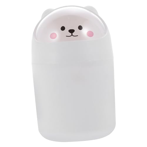 HOODANCOS Niedriger Desktop mülleimer mit Deckel Süßer Bären mülleimer für Schlafzimmer und Büro Kompakter Kunststoff abfalleimer für Kleine Abfälle Praktische Tisch abfallbehälter für HOODANCOS Niedriger Desktop mülleimer mit Deckel Süßer Bären mülleimer für Schlafzimmer und Büro Kompakter Kunststoff abfalleimer für Kleine Abfälle Praktische Tisch abfallbehälter für von HOODANCOS