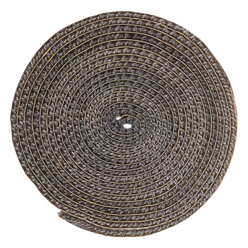 HOODANCOS Ofendichtschnur aus Hitzebeständigem Fiberglas Flach Selbstklebend Effektive Abdichtung für Kaminofen Ofentüren Energiesparend und Temperaturbeständig von HOODANCOS