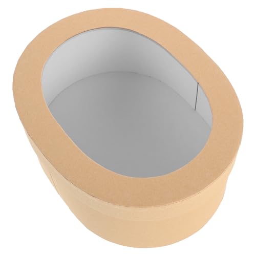 HOODANCOS Kraftpapier Ovaler Verpackungsbox Mit Fenster Für Hochzeitsgeschenke Kreative Aufbewahrung Für Süßigkeiten Teebox Und Kunstmaterialien HOODANCOS Kraftpapier Ovaler Verpackungsbox Mit Fenster Für Hochzeitsgeschenke Kreative Aufbewahrung Für Süßigkeiten Teebox Und Kunstmaterialien von HOODANCOS