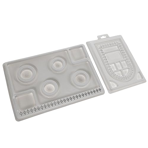 HOODANCOS 2stücke Perlen Design Brett DIY Schmuck Bead Design Tray Für Armbänder Und Halsketten Mit Praktischem Aufbewahrungsdesign Für Kreative Bastelprojekte von HOODANCOS