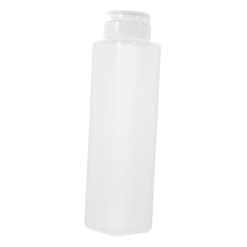 HOODANCOS Quetschflasche für Öl und Soßen Auslaufsicherer Skalierter Squeeze Oil Dispenser Präzise Dosierung Wiederverwendbarer Condiment Bottle Vielseitig für Salatdressings und Essig von HOODANCOS