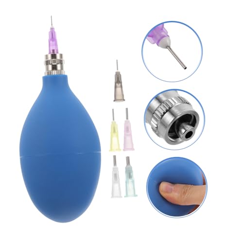 HOODANCOS Quetschflasche mit Feiner Spitze für Präzises Auftragen von Schlicker und Glasur Vielseitiges Keramik Werkzeug für Modelliermasse und Dekorative Ziehtechnik Blau von HOODANCOS