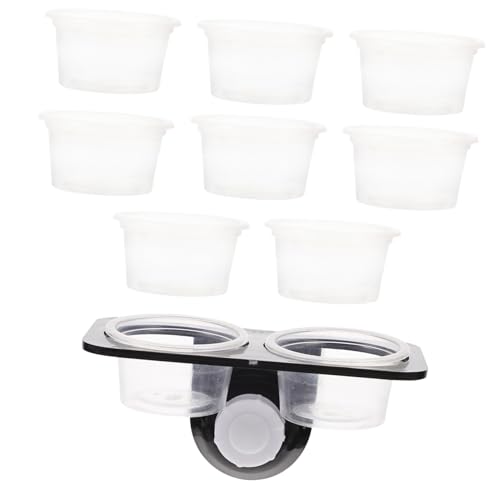 HOODANCOS Reptilien Futter Wassernapf mit Saugnapf Doppelnapf für Terrarien Bruchsicheres Futterbecken mit Glatter Oberfläche für Echsen Geckos Amphibien und Schildkröten HOODANCOS Reptilien Futter Wassernapf mit Saugnapf Doppelnapf für Terrarien Bruchsicheres Futterbecken mit Glatter Oberfläche für Echsen Geckos Amphibien und Schildkröten von HOODANCOS