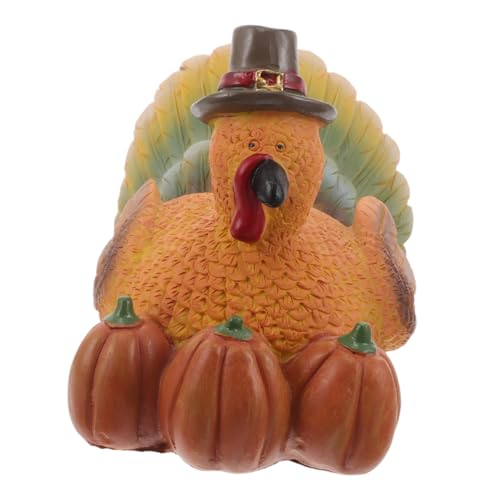 HOODANCOS Resin Thanksgiving Turkey Figurine Wetterfest für Innen und Außen Kompakte Herbstdeko Robust Langlebig Charmante Erntedank Tischdekoration für Küche Wohnzimmer Garten HOODANCOS Resin Thanksgiving Turkey Figurine Wetterfest für Innen und Außen Kompakte Herbstdeko Robust Langlebig Charmante Erntedank Tischdekoration für Küche Wohnzimmer Garten von HOODANCOS