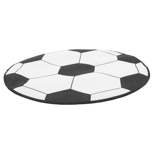 HOODANCOS Runder Fußball Teppich Kinderzimmerteppich aus Weichem Polyester mit Rutschfester Unterseite Pflegeleicht und Vielseitig für Wohnzimmer Schlafzimmer und Spielbereich Geeignet HOODANCOS Runder Fußball Teppich Kinderzimmerteppich aus Weichem Polyester mit Rutschfester Unterseite Pflegeleicht und Vielseitig für Wohnzimmer Schlafzimmer und Spielbereich Geeignet von HOODANCOS
