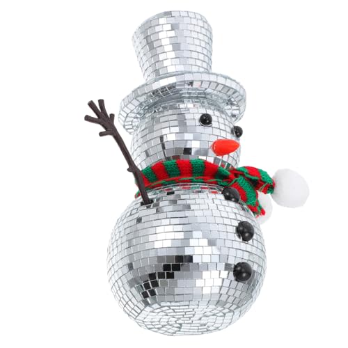 HOODANCOS Schneemann-dekoration Für Drinnen Spiegel-diskokugeln Reflektierende Ornamente Und Weihnachtsdekor Für Innenbereich Winter-schneemann-dekor von HOODANCOS