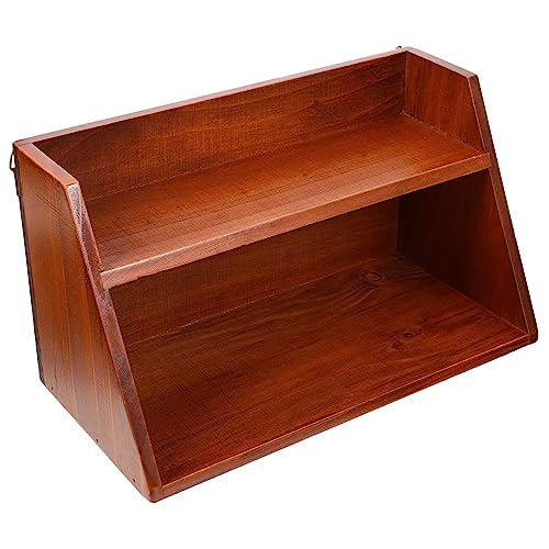 HOODANCOS Schreibtisch Organizer aus Holz Mehrschichtiger Aufbewahrungsregal für Büro und Zuhause Platzsparender Desktop Storage Halter für Stifte Notizen und Zubehör für Studenten und von HOODANCOS