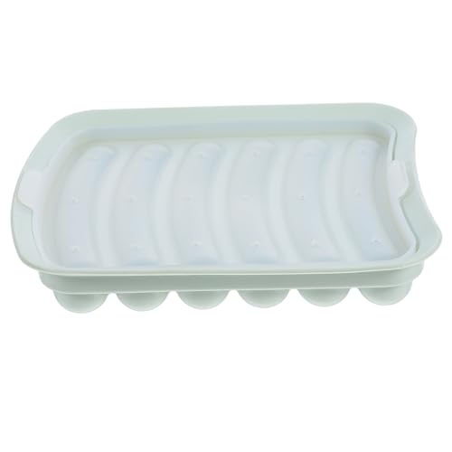HOODANCOS Silikon Wurstform DIY Hot Dog Form mit Deckel Lebensmittelecht Hitzebeständig Vielseitig für Babynahrung und Backen Grün Wiederverwendbar von HOODANCOS