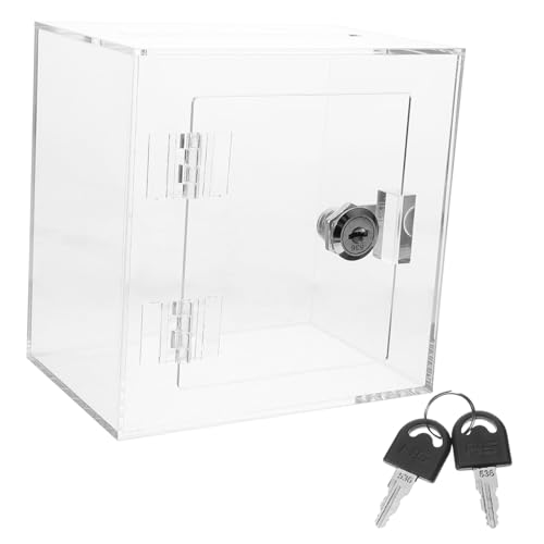 HOODANCOS Transparente Acryl spendenbox mit Schloss Multifunktionale Abstimmungs Vorschlagsbox Sichere Ballot comment box für Fundraising Langlebige Aufbewahrungsbox HOODANCOS Transparente Acryl spendenbox mit Schloss Multifunktionale Abstimmungs Vorschlagsbox Sichere Ballot comment box für Fundraising Langlebige Aufbewahrungsbox von HOODANCOS