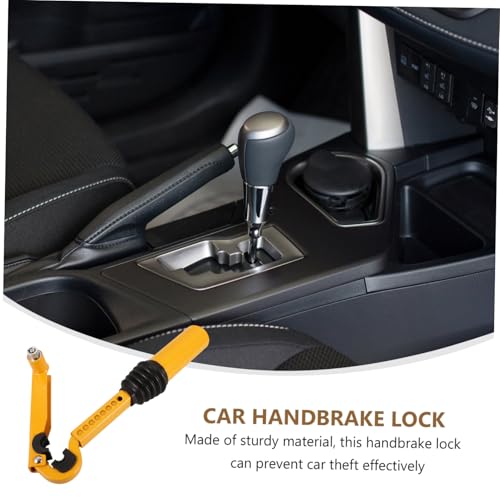 HOODANCOS Verstellbares Auto Handbrems und Schalthebelsperre aus Stahl Einfache Installation Robuste Diebstahlsicherung für Lkw Van Suv Manuelle Diebstahl Funktion Modernes Design von HOODANCOS