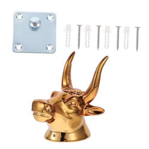 HOODANCOS Vintage Cow Head Wandhaken aus Metall Dekorativer Garderobenhaken für Bad und Flur Vielseitiger Wandhaken für Kleidung Hüte Musikinstrumente Rustikaler Retro charme Robust und HOODANCOS Vintage Cow Head Wandhaken aus Metall Dekorativer Garderobenhaken für Bad und Flur Vielseitiger Wandhaken für Kleidung Hüte Musikinstrumente Rustikaler Retro charme Robust und von HOODANCOS