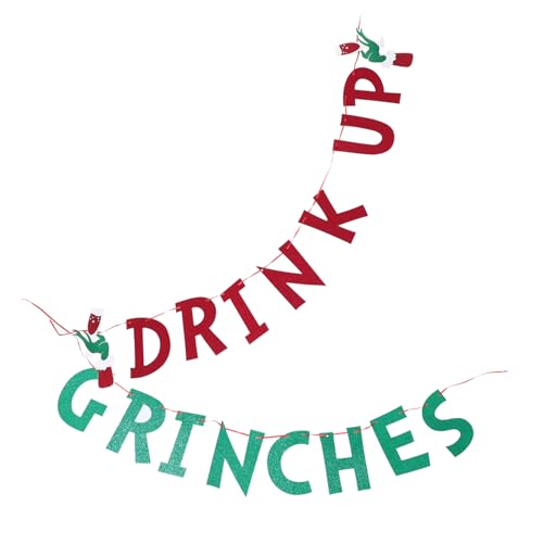 HOODANCOS Weihnachtsbanner Girlande Langlebig für Partydeko Garage Tür Festliche Winter-Dekorationen Vielseitig Wiederverwendbar Einfach Anzubringen von HOODANCOS