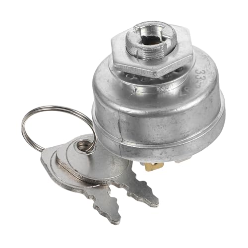 HOODANCOS Zündschalter Rasenmäher Ersatz Präziser Starter Schalter mit Schlüssel Einfache Installation Kompatibel Modell Langlebig und Zuverlässig für Problemlosen Motorstart von HOODANCOS