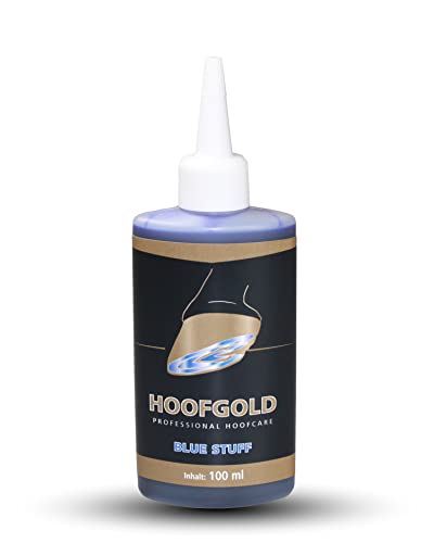 HOOFGOLD BlueStuff – Hochwirksames Strahlmittel gegen Strahlfäule & White Line Disease beim Pferd – Soforthilfe bei stinkenden, weichen Hufen – ADMR-konform – 100 ml von HOOFGOLD