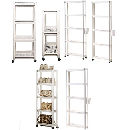 HOOHA 5-etagiger Wagen,Küchenaufbewahrung, Nischenregal Rollen, Trennwänden, Haken, multifunktionaler für Badezimmer, Waschküche, Wohnzimmer, Stauraum in Küche, Bad,Klassenzimme 5 Etagen Breite13cm HOOHA 5-etagiger Wagen,Küchenaufbewahrung, Nischenregal Rollen, Trennwänden, Haken, multifunktionaler für Badezimmer, Waschküche, Wohnzimmer, Stauraum in Küche, Bad,Klassenzimme 5 Etagen Breite13cm von HOOHA