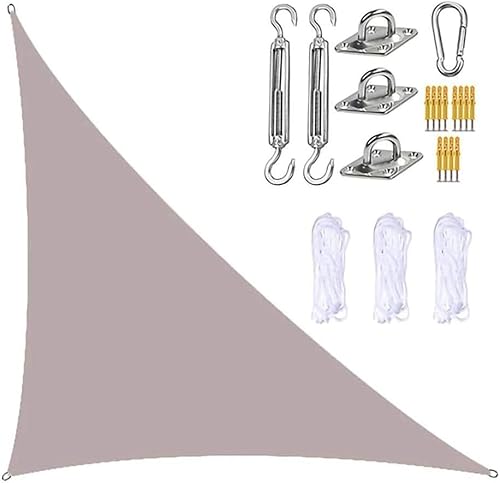 Garten Im Freien Rechtswinkel Dreieck Schatten Segel Uv -Block Blockdach(Size:4x4x5.7m,Color:Khaki) von HOOJUEAN