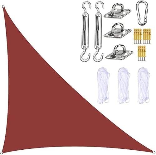 Garten Im Freien Rechtswinkel Dreieck Schatten Segel Uv -Block Blockdach(Size:4x4x5.7m,Color:Red) von HOOJUEAN