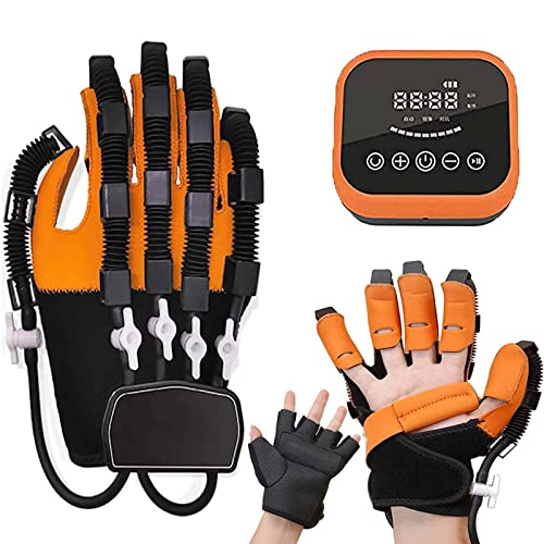 Reha Handschuhe, Elektrisches Finger-Hand-Trainingsgerät, Rehabilitations-Roboter-Handschuhe für Schlag Hemiplegia Sehnen Übung, Erholungsübungsgeräte,Hand Training,Fingertraining(Size:L,Color:Recht) von HOOJUEAN