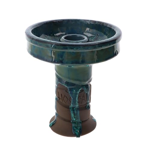 BABA BOWL XXL – Shishakopf für Gruppen-Sessions – große handgefertigte Keramik Bowl für mehrere Stunden pro Kopf – made in Spain – HMD & Alufolie kompatibel (Äquarius) von HOOKAiN