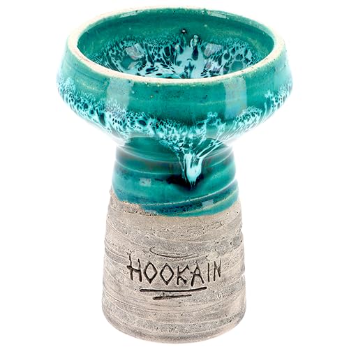 DRiP Bowl von Hookain – Mehrloch Shisha-Kopf 5-Hole, Premium Clay, 23-28g Fassungsvermögen, Langlebig, Intensives Raucherlebnis, Perfekt lange Sessions (Cool Water) von HOOKAiN