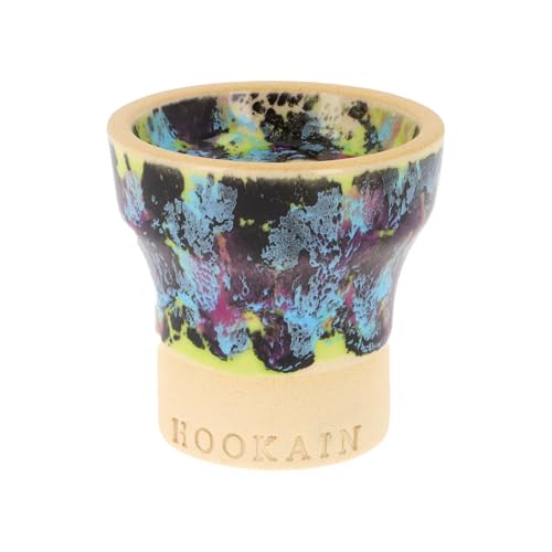 POT Mehrloch Shisha Kopf aus Stoneware – Hochwertiger Keramikkopf von Hookain für perfekte Hitzeverteilung, 10–13g Depot, Handmade in Spanien (Velvet) von HOOKAiN